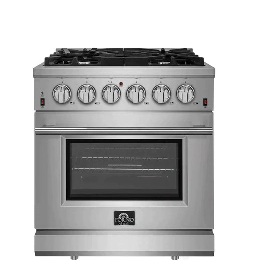 FORNO Massimo 30-Inch Freestanding Gas Range in Stainless Steel - FFSGS6239-30 FORNO