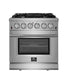 FORNO Massimo 30-Inch Freestanding Gas Range in Stainless Steel - FFSGS6239-30 FORNO