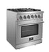 FORNO Massimo 30-Inch Freestanding Gas Range in Stainless Steel - FFSGS6239-30 FORNO