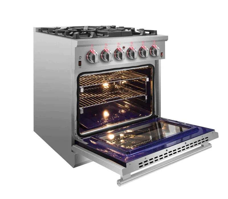 FORNO Massimo 30-Inch Freestanding Gas Range in Stainless Steel - FFSGS6239-30