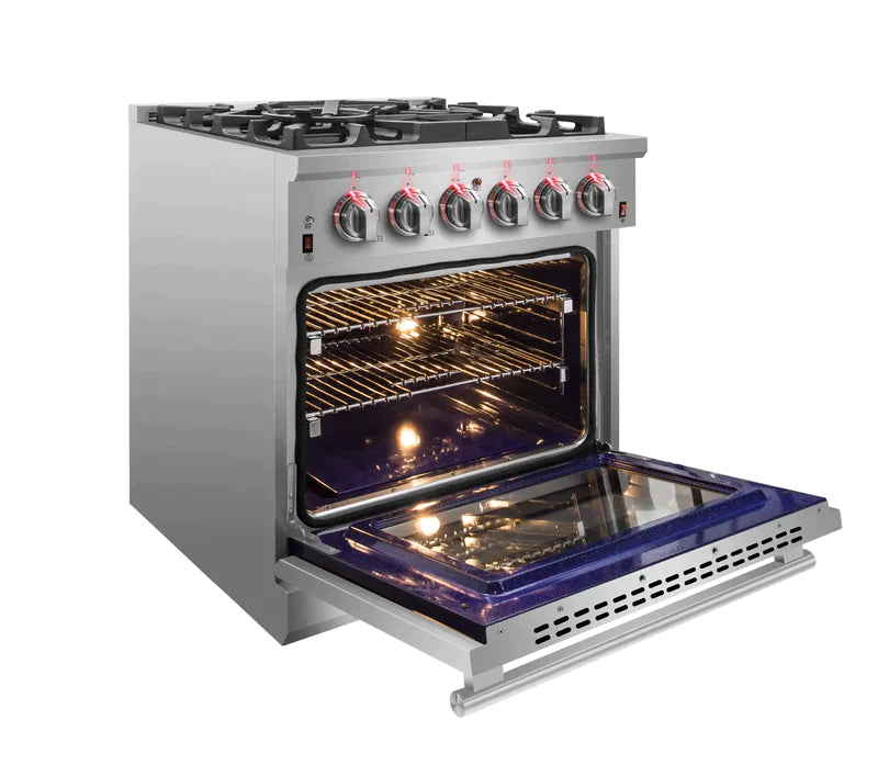 FORNO Massimo 30-Inch Freestanding Gas Range in Stainless Steel - FFSGS6239-30 FORNO