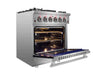 FORNO Massimo 30-Inch Freestanding Gas Range in Stainless Steel - FFSGS6239-30 FORNO