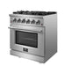 FORNO Massimo 30-Inch Freestanding Gas Range in Stainless Steel - FFSGS6239-30 FORNO