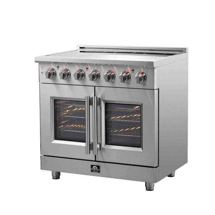 FORNO Massimo 36" Freestanding French Door Electric Range - FFSEL6955-36 FORNO