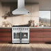 FORNO Massimo 36-Inch Freestanding French Door Dual Fuel Range in Stainless Steel - FFSGS6325-36 FORNO