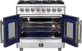 FORNO Massimo 36-Inch Freestanding French Door Dual Fuel Range in Stainless Steel - FFSGS6325-36 FORNO