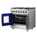 FORNO Massimo 36-Inch Freestanding French Door Gas Range in Stainless Steel - FFSGS6439-36 FORNO