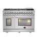 FORNO Massimo 48-Inch Freestanding Dual Fuel Range in Stainless Steel - FFSGS6125-48 FORNO