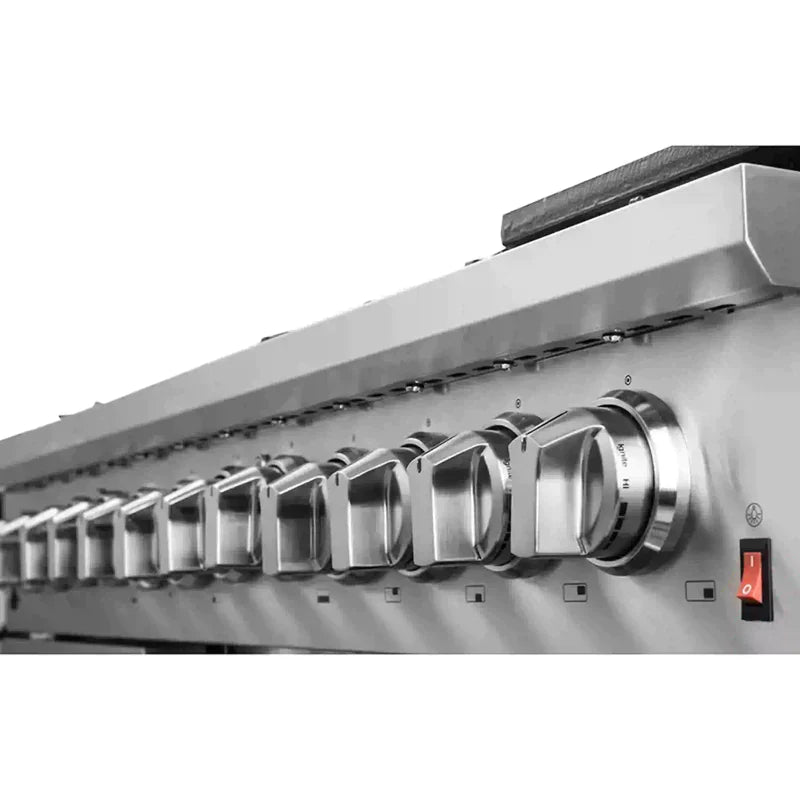 FORNO Massimo 48-Inch Freestanding Dual Fuel Range in Stainless Steel - FFSGS6125-48