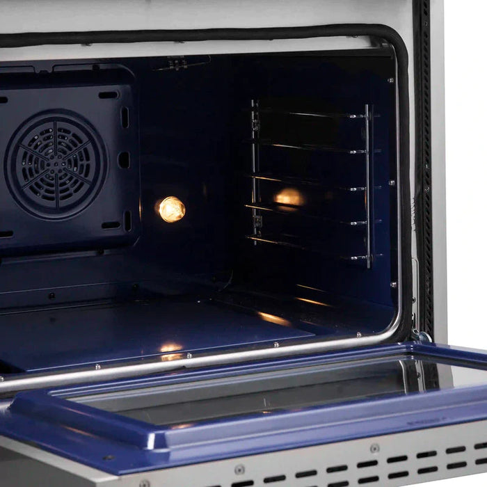 FORNO Massimo 48-Inch Freestanding French Door Dual Fuel Range in Stainless Steel - FFSGS6325-48 FORNO