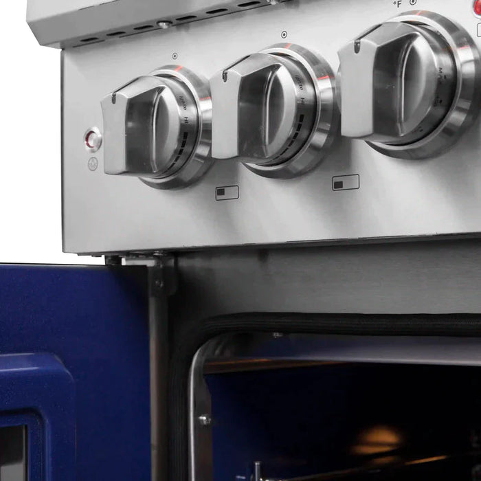 FORNO Massimo 48-Inch Freestanding French Door Dual Fuel Range in Stainless Steel - FFSGS6325-48 FORNO
