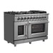 FORNO Massimo 48-Inch Freestanding French Door Gas Range in Stainless Steel - FFSGS6439-48 FORNO