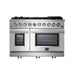 FORNO Massimo 48-Inch Freestanding Gas Range in Stainless Steel - FFSGS6239-48 FORNO