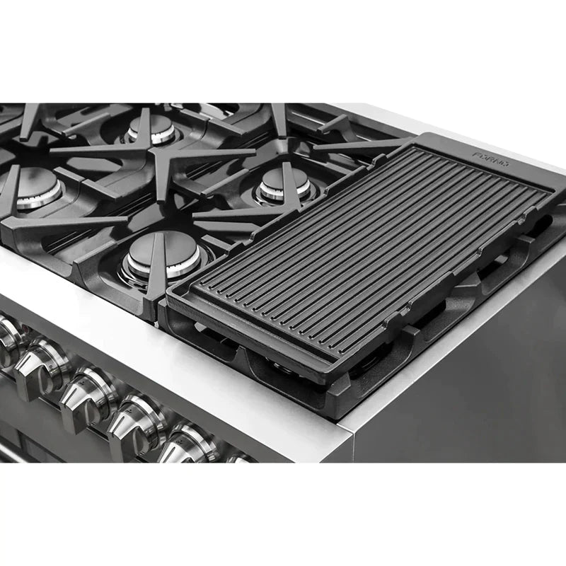FORNO Massimo 48-Inch Freestanding Gas Range in Stainless Steel - FFSGS6239-48