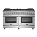 FORNO Massimo 60-Inch Freestanding Dual Fuel Range in Stainless Steel - FFSGS6125-60 FORNO