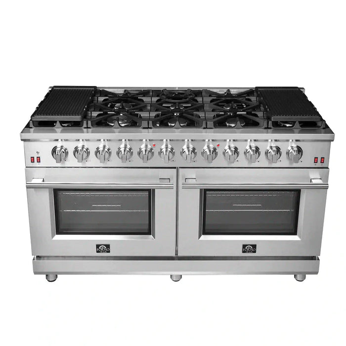 FORNO Massimo 60-Inch Freestanding Gas Range in Stainless Steel - FFSGS6239-60 FORNO