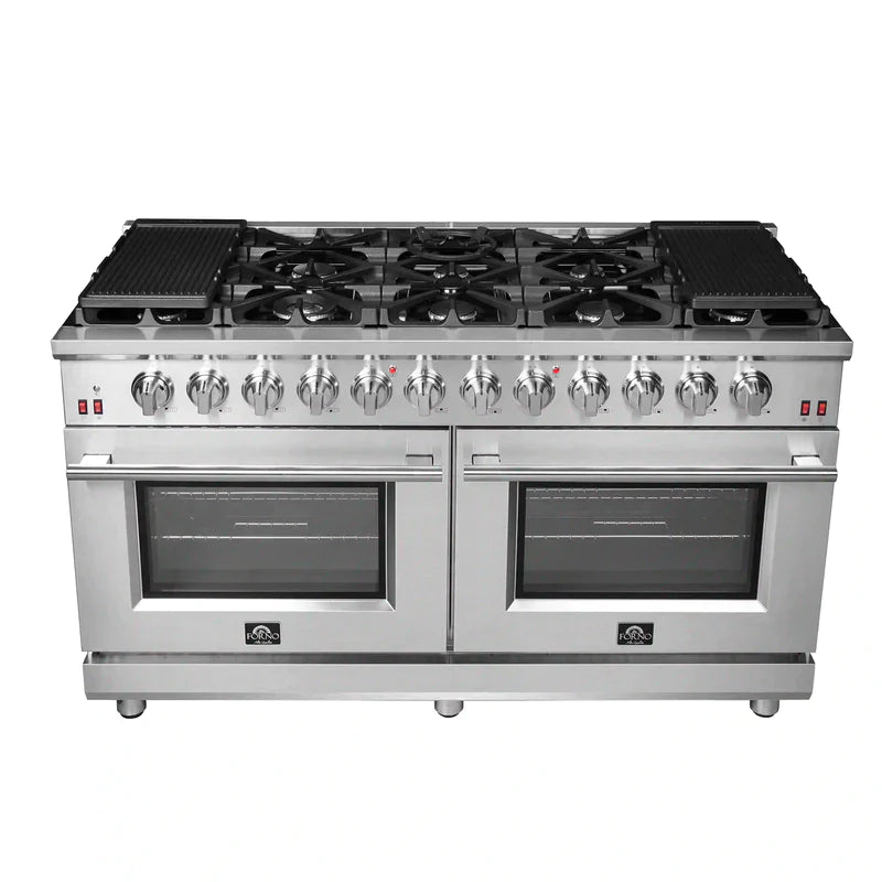 FORNO Massimo 60-Inch Freestanding Gas Range in Stainless Steel - FFSGS6239-60