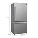 Forno Milano Espresso 31-Inch 17.2 cu. ft. Bottom Freezer Right Swing Door Refrigerator - FFFFD1785-31 FORNO