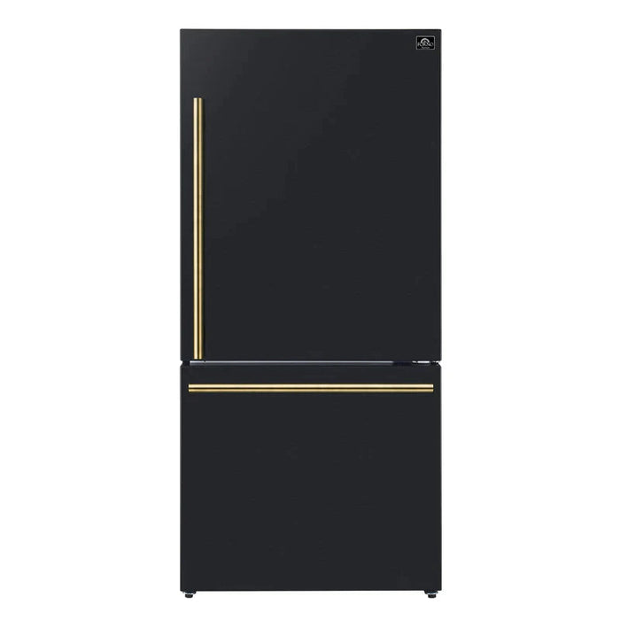 Forno Milano Espresso 31-Inch 17.2 cu. ft. Bottom Freezer Right Swing Door Refrigerator - FFFFD1785-31 FORNO