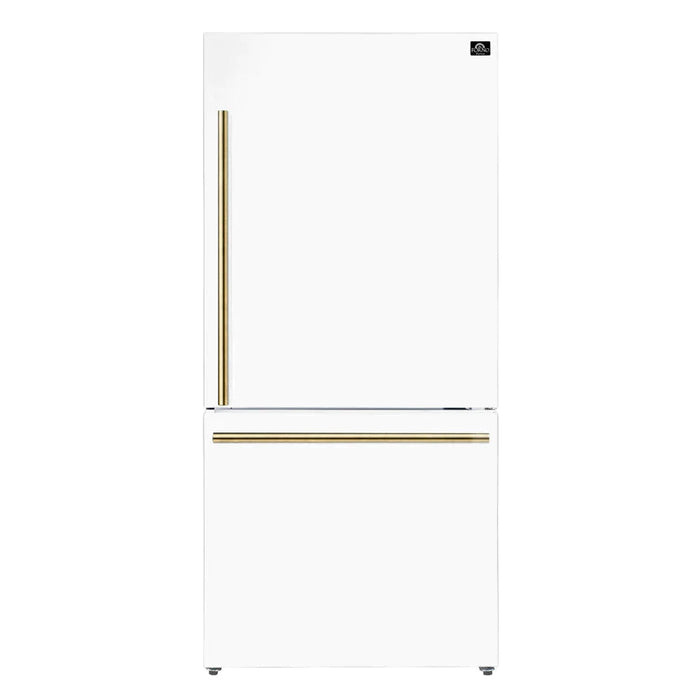 Forno Milano Espresso 31-Inch 17.2 cu. ft. Bottom Freezer Right Swing Door Refrigerator - FFFFD1785-31 FORNO