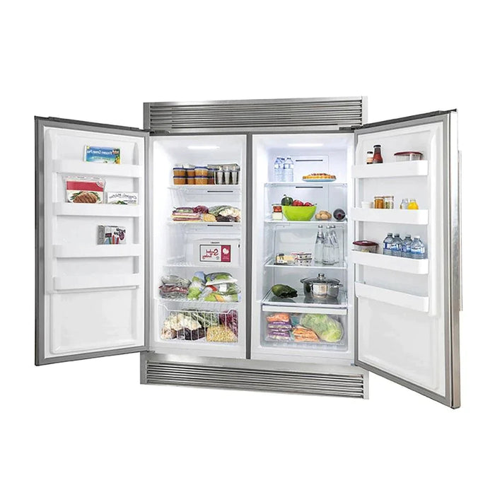 Forno 2-Piece Appliance Package - 48-Inch Dual Fuel Range  & 60-Inch Pro-Style Refrigerator in Stainless Steel FORNO