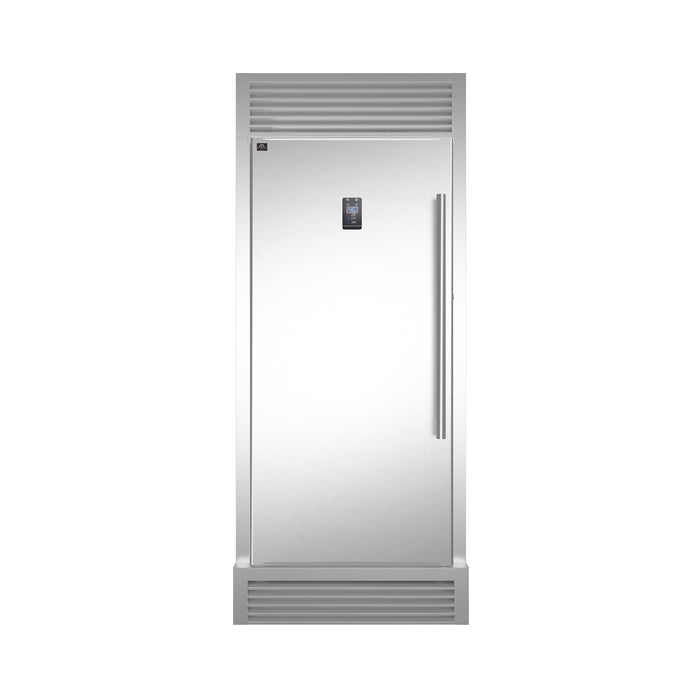 Forno Rizzuto - Left side Door Pro-Style Handle  Refrigerator / Fridge – Freezer  Dual Combination 32" Wide 13.8 cu.ft. with decorative grill - FFFFD1933-32LS FORNO
