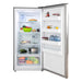 FORNO Rizzuto 28’’ Right Swing Refrigerator/Freezer Stainless Steel color 13.8 cu.ft with Grille Trim Kit - FFFFD1933-32RS FORNO