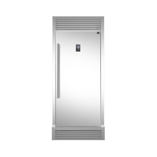 FORNO Rizzuto 28’’ Right Swing Refrigerator/Freezer Stainless Steel color 13.8 cu.ft with Grille Trim Kit - FFFFD1933-32RS FORNO