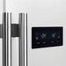 Forno Salerno Espresso 33-inch Side-by-Side 15.6 Cu.Ft. Refrigerator with Brass Handle - FFRBI1805-33BLK FORNO