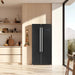 Forno Salerno Espresso 33-inch Side-by-Side 15.6 Cu.Ft. Refrigerator with Brass Handle - FFRBI1805-33BLK FORNO