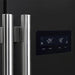 Forno Salerno Espresso 33-inch Side-by-Side 15.6 Cu.Ft. Refrigerator with Brass Handle - FFRBI1805-33BLK FORNO