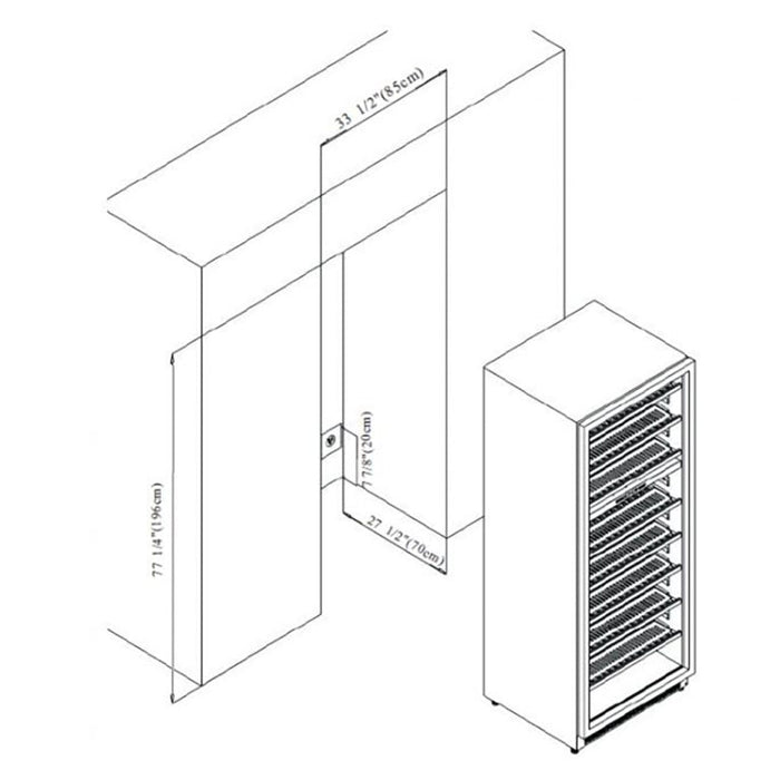 FORNO  Wine Cooler – Capraia Triple Zone 144/200 Bottles-Cans- FWCDR6661-30s - PrimeFair