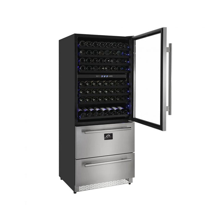 FORNO  Wine Cooler – Capraia Triple Zone 144/200 Bottles-Cans- FWCDR6661-30s - PrimeFair