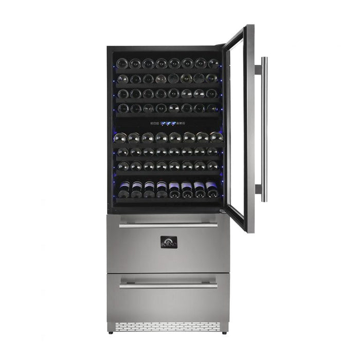 FORNO  Wine Cooler – Capraia Triple Zone 144/200 Bottles-Cans- FWCDR6661-30s - PrimeFair