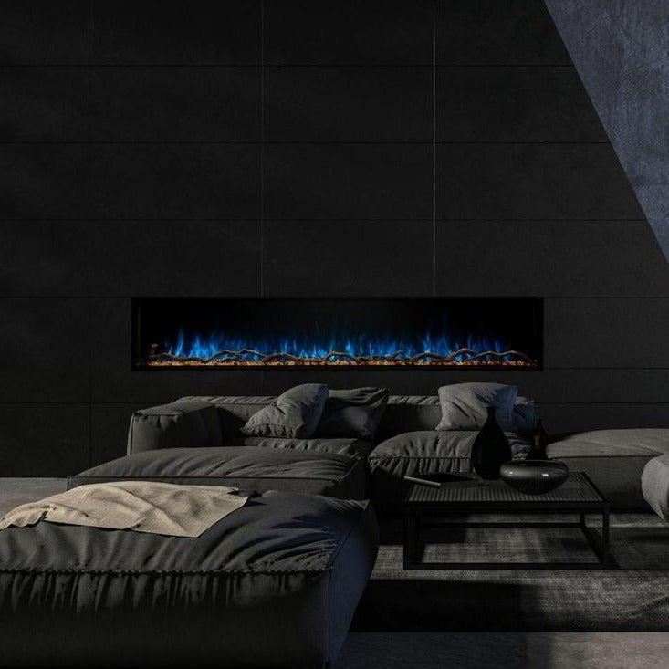 Modern Flames 96" Landscape Pro Slim Built In Wall Electric Fireplace Insert Heater LPS-9614