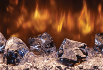 Modern Flames Diamond Glacier Crystal Glass Media for Electric Fireplaces GC-DIAMOND-3.5