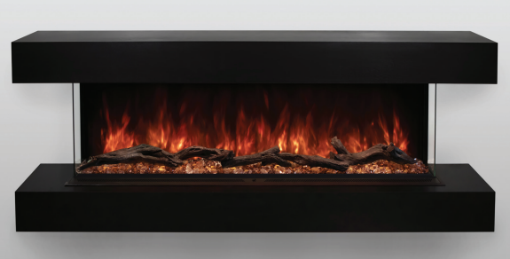 Modern Flames Landscape Pro 44'' Electric Fireplace Wall Mount Mantel | Dark Espresso RWC-44LPM-ESP