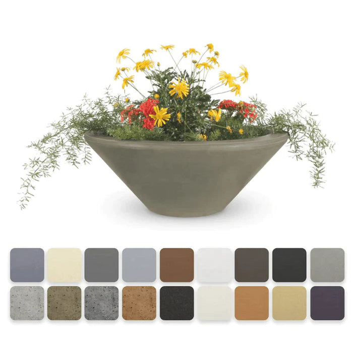The Outdoor Plus 48" Round Cazo GFRC Planter & Water Bowl The Outdoor Plus