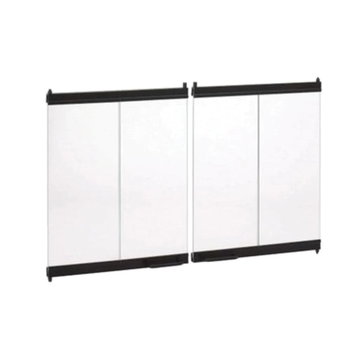 Superior 48" Masonry Ceramic Glass Bi-Fold Door, Ebony - BDMO48EA Superior Fireplaces
