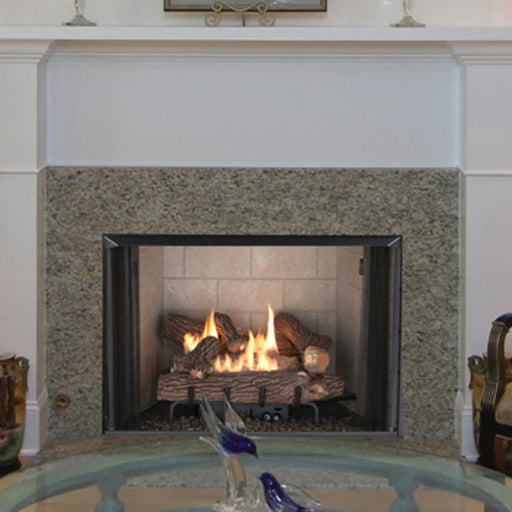 Superior Fireplaces Tall Opening Firebox, Clean Face, White Stacked Brick Liner - (VRT2536WS) (VRT2542WS) Superior Fireplaces