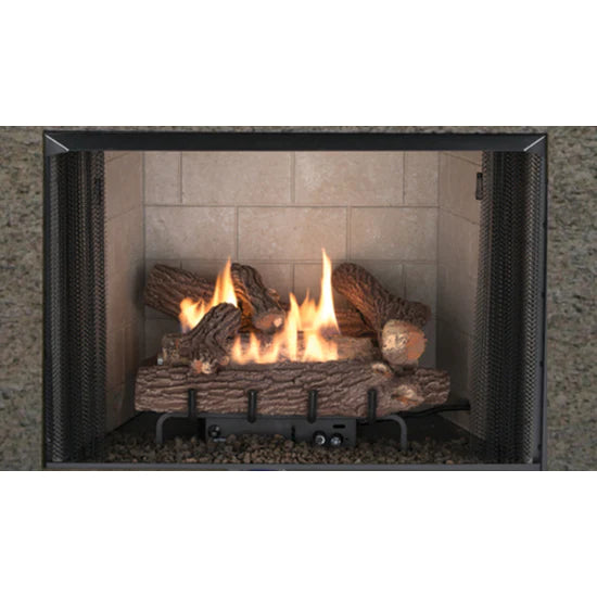 Superior Fireplaces Tall Opening Firebox, Clean Face, White Stacked Brick Liner - (VRT2536WS) (VRT2542WS) Superior Fireplaces
