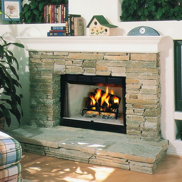 Superior Fireplaces 36" Wood burning Insulated Fireplace with White Stacked Refractory Panels - WRT/WCT2036 Superior Fireplaces