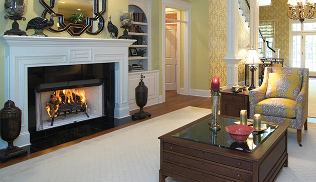 Superior Fireplaces 42" Wood burning Insulated Fireplace with White Stacked Refractory Panels - WRT3042 Superior Fireplaces