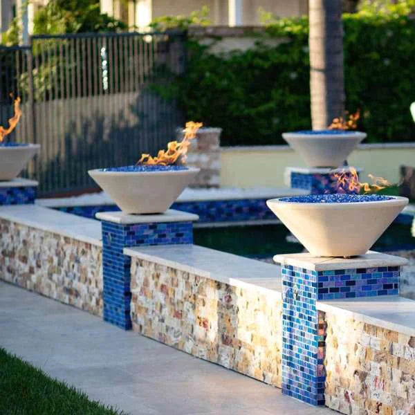 The Outdoor Plus 48" Cazo GFRC Fire Bowl Match Lit with Flame Sense | Liquid Propane The Outdoor Plus