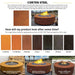 The Outdoor Plus 18" Tall Round Unity Fire Pit | Corten Steel The Outdoor Plus